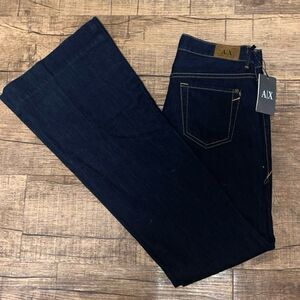 Armani Exchange Dark Wash Bootcut Flare Jeans NWT New Size 4